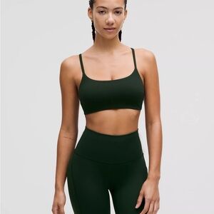 Lululemon Athletica Legacy Green Wunder Train Racer Bra C/D